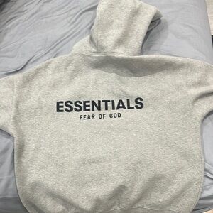 Essentials Heather Gray Hoodie